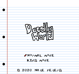 Doodle World (Homebrew) — Title screen